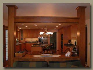 kitchen with family room